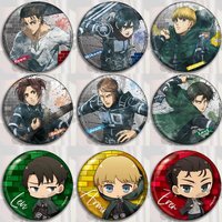 Attack on Titan Anime Badge Pin Set Mikasa Ackerman Eren Jaeger Levi Ackerman Armin Arlert Sasha Braus Levi Ackerman Anime