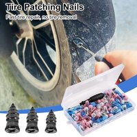 Tubeless Tire Patch Tire Repair Screws Puncture Set for Car Motorcycle, Vacuum Tubeless Tyre Rubber Nail Repair Tools Kit