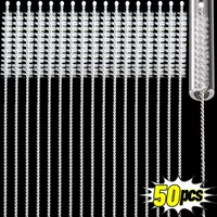 1/50pcs Stainless Steel Straw Cleaning Brush Long Handle Drinking Straws Tube Pipe Cleaner Brushes Baby Cup Bottles Clean Tools