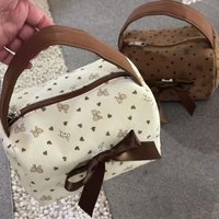 Women's Handbag, High-End Bowknot Cosmetic Bag, Handbag, Fashionable Storage Bag, Large Capacity Bag