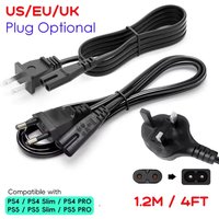 Power Cable for Xbox, PlayStation 5 & 4, Works with Xbox, PS5 / Pro / Slim, PS4 / Pro / Slim, US, UK, EU Standard Plug Available