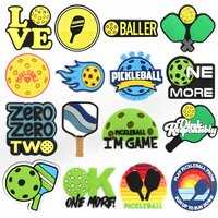 16Pcs Pickleball Shoe Charms Decoration for Adult Women Men, Sports Ball Charms Clog Pins for Shoes Clog Sandals