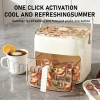 48-Cube Ice Maker with Easy-Press Lid - Double Layer, DIY Frozen Treats & Beverage Essential,kitchen accessories,gadgets