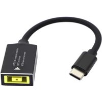 65W DC Square Plug USB C Fast Charging Cable For Lenovo Laptop Charger Square Plug To Type-C PD Adapter Converter for Notebook