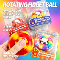 Multicolor Press Rotating Fidget Ball - Creative Finger Spinner Anti-Anxiety Focus Sensory Toy Portable Small Present image 4