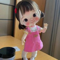 2024 New SD BJD 25CM girl yuanbao Meng Qbaby Big head Resin Doll Fashion Doll Gift Spot makeup free shipping