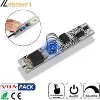 Smart LED Touch Dimmer 12V 24V 6A Hidden Dimmable Strip Lamp On/Off Controller Lighting Constant Voltage Fixtures Dimming Switch