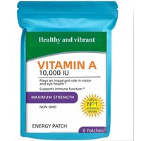 Vitamin A 10,000 Iu Premium Non-gmo Formula Patches, Contains Biotin & Folic Acid, Maximum Strength Rapid Sbsorption