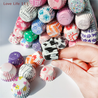 New 2.5cm Colourful Patterned Baking Cake Tray 500pcs Round Paper Cupcake Cases Set