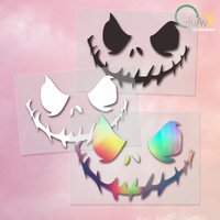 Cute Skull Decoration Pumpkin King Jack Stickers Motorcycle Helmet Tank Sunscreen Halloween Skeleton Motorbike Cool Vinyl Decals