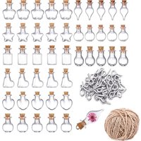 10Pcs Mini Glass Bottles Empty Sample Jars Mini Cork Glass Vials Wedding DIY Mini Drift Bottle Wishing Bottle Perfume Bottle