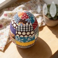YOMDID 3pcs Easter Egg Making Sewing Template DIY Easter Egg Pattern Quilting Template Suitable for DIY Easter Decorations