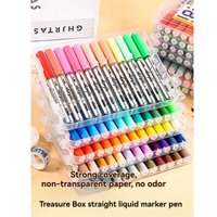 84 Colors Large Capacity Acrylic Markers Pen Set Waterproof Brush Tip Acrylic Pen Art Supplies for Stone, Glass, School Supplies