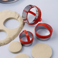 3Pcs Circular Stainless Steel Cookie Cutter Round Pastry Cake Mold DIY Baking Tool Kitchen Accessories