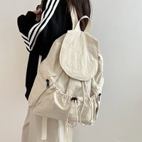 Casual Lightweight Travel Backpack Korean Style Nylon Drawstring Backpack Waterproof Large Capacity Student Schoolbag Teenagers