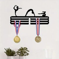 Metal Medal Display Rack Wall Mount, Gymnastics Medal Holder for Athletes, Gold Metal Gift