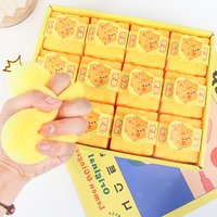 2026 New Hot Needoh Squishy Square Cheese Squeeze Toys Slow Rebound Stress Relief Sensory Toy Soft Butter Cheese Party Toy
