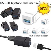1-5PCS USB 3.0 Keystone Coupler Adapter Connect Equipment USB To USB Adapter Easy Installation Female to Female Connector