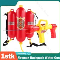 Fireman Backpack Water Gun Large Capacity Pistol Spray Water Guns Pull Out Shooting Soaker Pool Beach Games Outdoor Toy Kid Gift