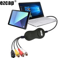 EZCAP 159 USB 2.0 Video Capture Card Grabber for VHS Player Camcorder Game Box To Digital File for Windows10/8/7 & MAC OS 64 Bit