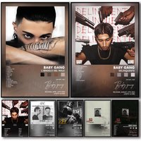 Rapper Music Pop Album Baby G-Gang Poster Decorative Wall Art Stickers Mural Photo Print for Home Living Room Hallway Decor