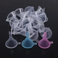 100pcs/lot Plastic Small Funnels For Perfume Mini Liquid Oil Funnels Kitchen Gadget Empty Bottle Packing Tools