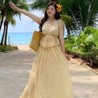 New Swimsuit Women's Split Bikini Water Toned Long Skirt Beach Island Plus Size Chubby Sister High-end Coverage Slimming Effect