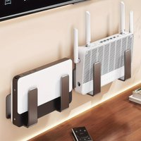 Clutter-Free Desk Hack! No-Nail Router & TV Box Wall Mount, One-Step Wall Storage
