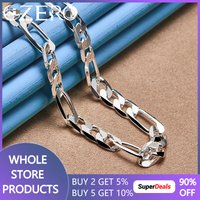 Hot High Quality 925 Sterling Silver 16/18/20/22/24 Inches 8mm Side Chain Necklace For Man Women Wedding Fashion Jewelry Gifts