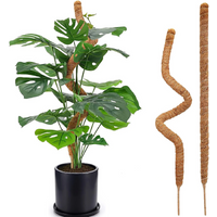 80cm Bendable Coco Coir Moss Pole Plant Cage Climbing Pole Plant Support Extension for Monstera Plant To Grow Upward Garden