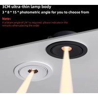LED dimming spotlight 3 ° 8 ° 15 ° 24 ° small angle indoor decorative ceiling light household atmosphere light