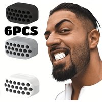 6PCS Jaw Exerciser Facial Muscle Trainer Unisex Neck Toning Equipment Facial Beauty Tool Chin Exerciser for Shaping Jawline