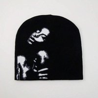 1PC Jacquard Pattern Knitted Acrylic Wool Hat Warm Outdoor Cap Unisex Autumn Winter Fashion Accessory