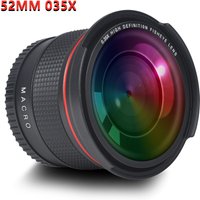 Hisewen 52MM 0.35x Fisheye Nikon Wide Angle Lens for Nikon D5200 D5100 D3500 D3400 D3300 D3200 D3100 D3000