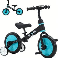 AliExpress NONE 4 in 1 Balance Bike for 2 -5 Years Kids Boy Girl, Bike Riding Toys with Auxiliary Wheels & Detachable Pedals, Easy Assembly