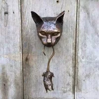 Cat and Mouse Resin Crafts Cat Wall Hanging Accessories Home Living Room Outer Wall Decoration Outdoor Resin Hanging Accessories