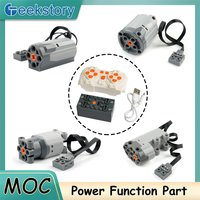 MOC Blue-tooth RC Upgrade Kit with Rechargeable Battery Box Motor 8-Speed Remote Control APP for PF Building Blocks Legoeds