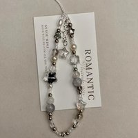 Star Phone Charm Strap Flower Bead Pendant Trendy Bracelet for IPhone Samsung Accessories Hanging Rope for Sweet Girl Woman