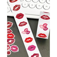 500pcs red lips curly sticker notebook scrapbook diary decoration packaging envelope bag DIY water cup sticker painting