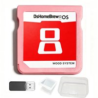 New DS FlashCard DsHomeBrew OS Wood System Card Memory Card Pink Shell Adapter For NDS 3DS NDSI NDSL Vedio Game Card Accessories