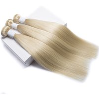 Blonde Human Hair Bundles 100g/pc 613 Bundles Human Hair Straight Blonde Hair Weave Bundles for Women Double Weft Remy Hair Weft