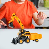 Engineering Vehicle Truck Playset Educational Toy Heavy Duty Excavator Toy for Decoration Ages 3 and up Kids Child Birthday Gift