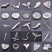 5pcs Stainless Steel Evil Eyes Heart Charms For Jewelry Making Pendant DIY Women Men Pendants No Fade Handmade Pendant Accessory