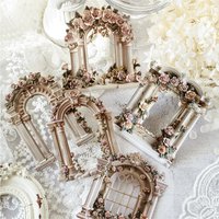 10 Pcs Hollow Embossed Vintage Frame Material Paper Junk Journal Planner Scrapbooking Vintage Decorative DIY Craft Cardstock