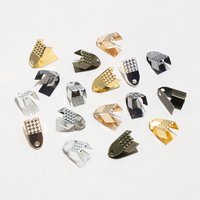 200pcs 4/5/6mm Cove Clasps Cord End Caps String Ribbon Leather Rope Clip Tip Fold Crimp Bead Connectors DIY Jewelry Accessories