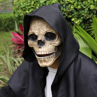 Full Head Skull Helmet Breathable Movable Jaw Mask Halloween Skull Mask Comfortable Skull Mask For Cosplay Haunted House