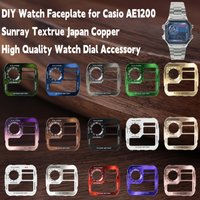 DIY Watch Dial Mod for Casio AE1200 Watch Faceplate Sunray Texture Japan Copper High Quality AE-1200 Watch Modify Accessories