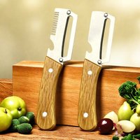 2PC Set Kitchen Peeler Heat treatment polishing for sharpness Vegetable Peeler Wooden Handle For Peeling And Slicing Fruits