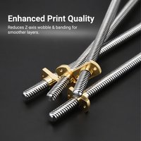 T8 Lead Screw OD 8mm Lead Pitch 2mm 365mm Lead Screw With Brass Nut Ender 3 V2/ V2 Neo/Ender 3 Pro/Ender 3/Ender 3 Neo/Voxelab