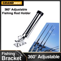 Universal 360 Degree Adjustable Fishing Rod Holder Hoffen Deck Mount 316 Stainless Steel Rod Pod Rack for Marine Boat Yacht